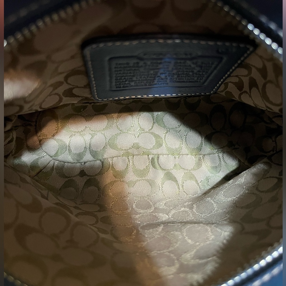 Vintage Coach Legacy Mini Duffle bag Blue Leather - Picture 8 of 10